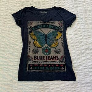 Vintage V-Neck Lucky Brand Tee